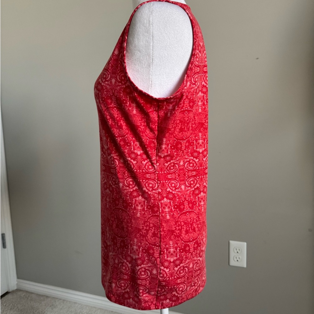 Athleta Orange Patterned Tank Top - image 2